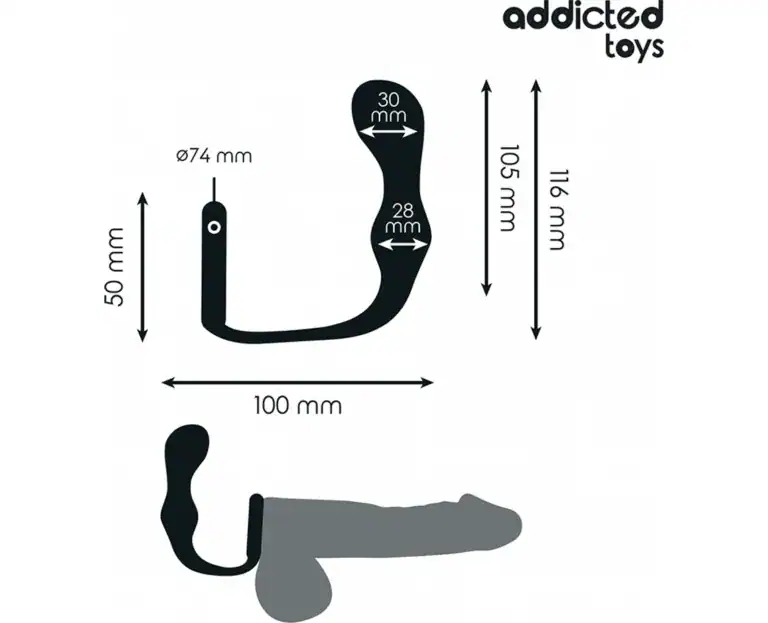 ADDICTED TOYS ANAL PLUG WITH RING SILICONE MODEL 33