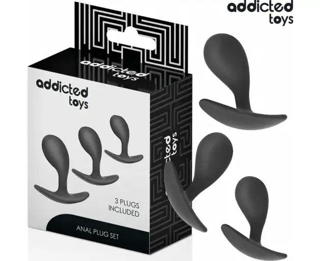 ADDICTED TOYS SET OF 3 ANAL PLUG SILICONE MODEL 3