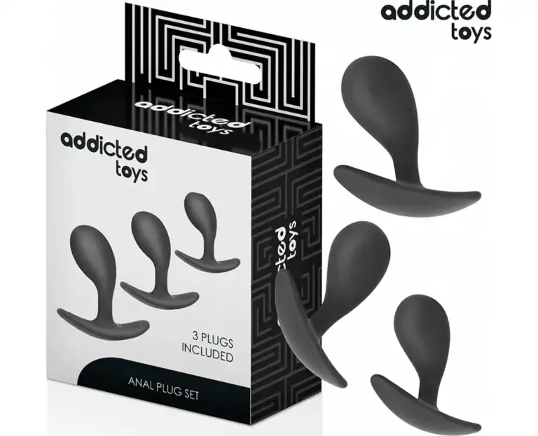 ADDICTED TOYS SET OF 3 ANAL PLUG SILICONE MODEL 3