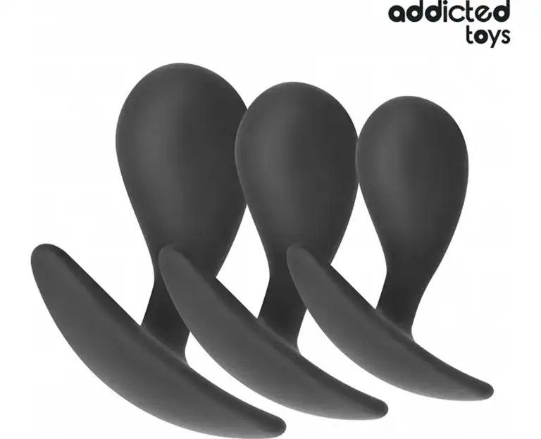 ADDICTED TOYS SET OF 3 ANAL PLUG SILICONE MODEL 31
