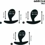 ADDICTED TOYS SET OF 3 ANAL PLUG SILICONE MODEL 33