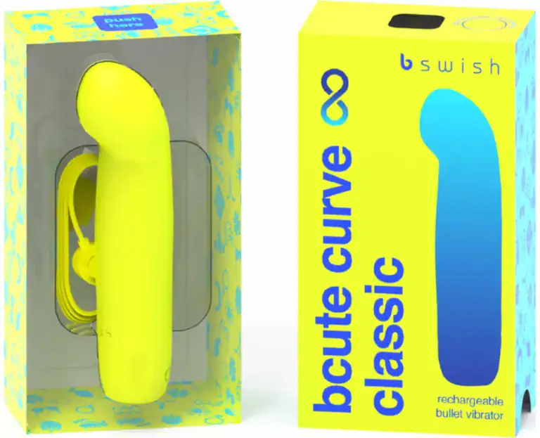 B SWISH BCUTE CURVE INFINITE CLASSIC RECHARGEABLE SILICONE VIBRATOR YELLOW