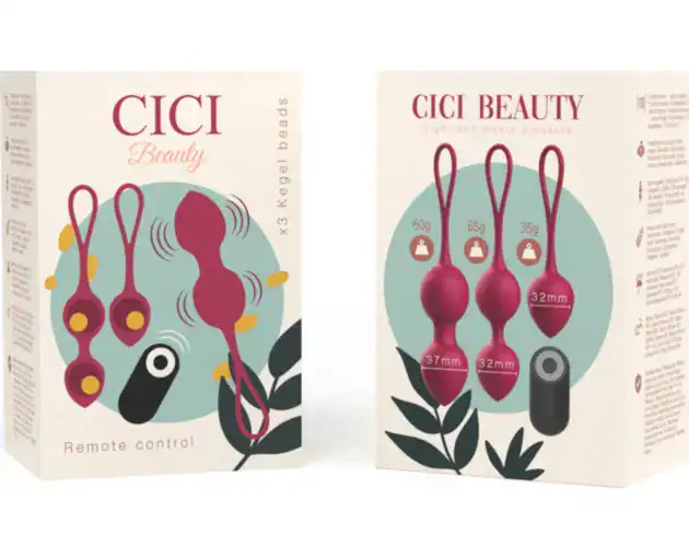 CICI BEAUTY PREMIUM SILICONE 3 VIBRATING KEGEL BEADS REMOTE CONTROL