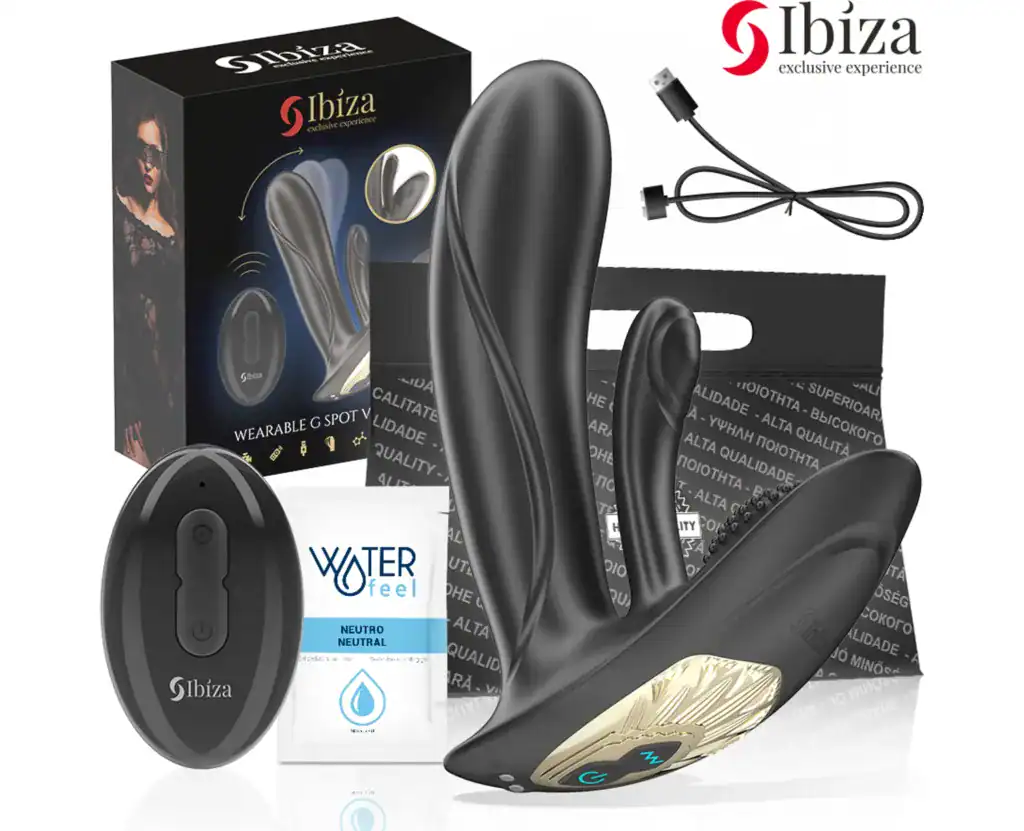 IBIZA WEARABLE VIBRATOR WITH G SPOT AND CLITORIS STIMULATION WITH REMOTE CONTROL
