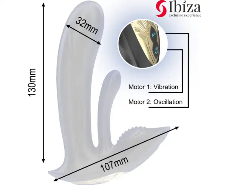 IBIZA WEARABLE VIBRATOR WITH G SPOT AND CLITORIS STIMULATION WITH REMOTE CONTROL2