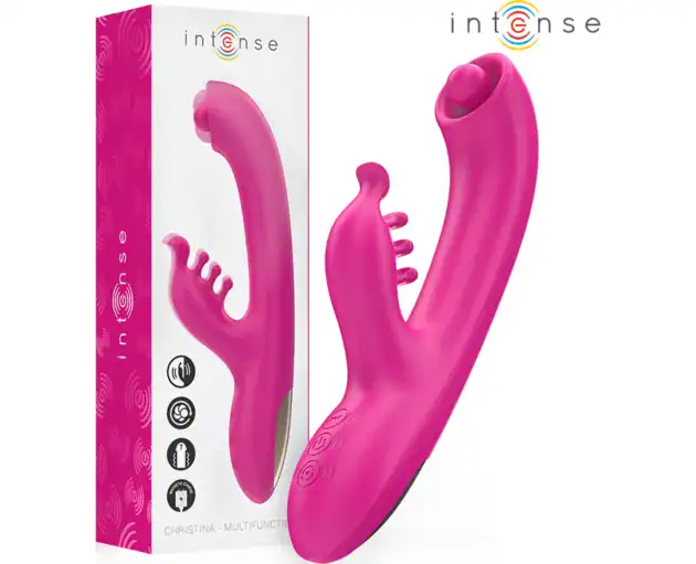 INTENSE CHRISTINA MULTIFUNCTION RABBIT VIBRATOR 22.5 CM PINK