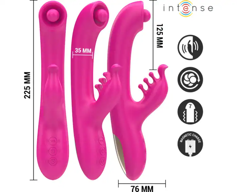 INTENSE CHRISTINA MULTIFUNCTION RABBIT VIBRATOR 22.5 CM PINK1