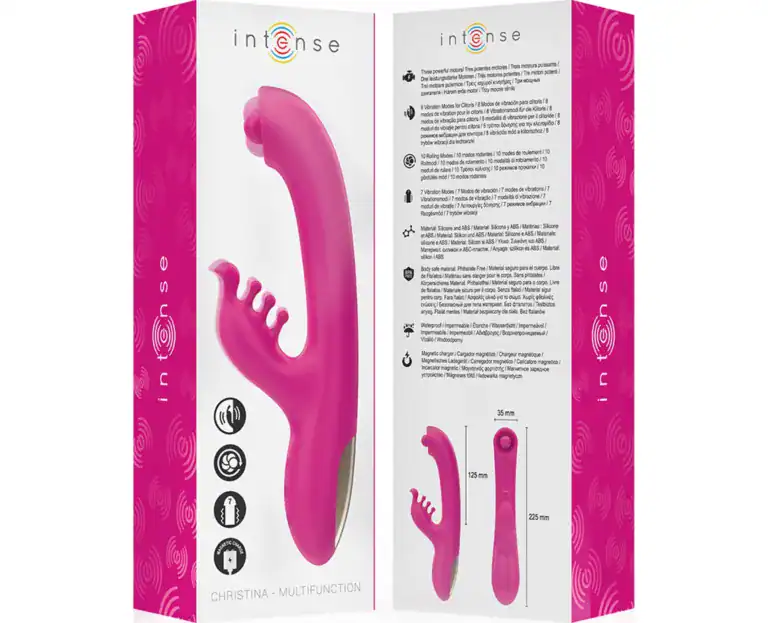 INTENSE CHRISTINA MULTIFUNCTION RABBIT VIBRATOR 22.5 CM PINK6