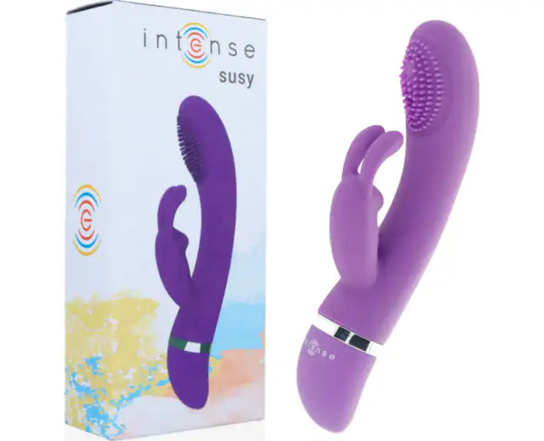 INTENSE SUSY SILICONE RABBIT LILAC OSCILLATING VIBRATOR