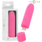 INTENSE SYMONE USB RECHARGEABLE VIBRATING BULLET 8 VIBRATIONS PINK 10 X 2.2 CM
