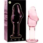 NEBULA SERIES BY IBIZA MODEL 6 ANAL PLUG BOROSILICATE GLASS PINK 12.5 CM O 4 CM