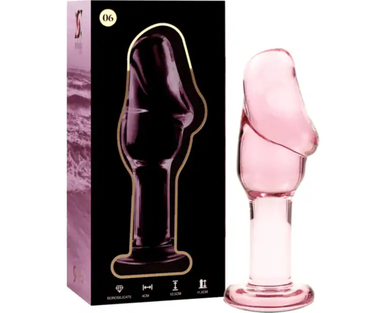 NEBULA SERIES BY IBIZA MODEL 6 ANAL PLUG BOROSILICATE GLASS PINK 12.5 CM O 4 CM