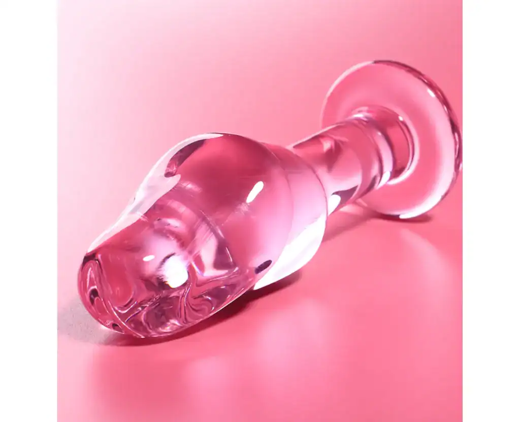 NEBULA SERIES BY IBIZA MODEL 6 ANAL PLUG BOROSILICATE GLASS PINK 12.5 CM O 4 CM1