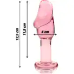 NEBULA SERIES BY IBIZA MODEL 6 ANAL PLUG BOROSILICATE GLASS PINK 12.5 CM O 4 CM2