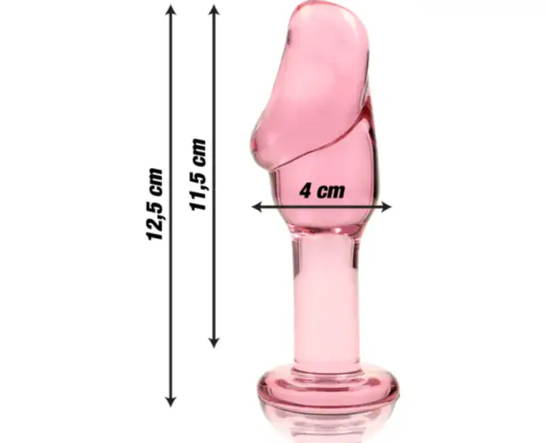 NEBULA SERIES BY IBIZA MODEL 6 ANAL PLUG BOROSILICATE GLASS PINK 12.5 CM O 4 CM2