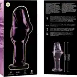 NEBULA SERIES BY IBIZA MODEL 6 ANAL PLUG BOROSILICATE GLASS PINK 12.5 CM O 4 CM3
