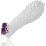 OHMAMA TEXTURED PENIS SHEATH WITH VIBRATING BULLET1