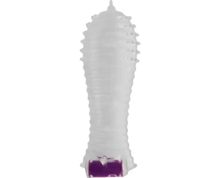OHMAMA TEXTURED PENIS SHEATH WITH VIBRATING BULLET2