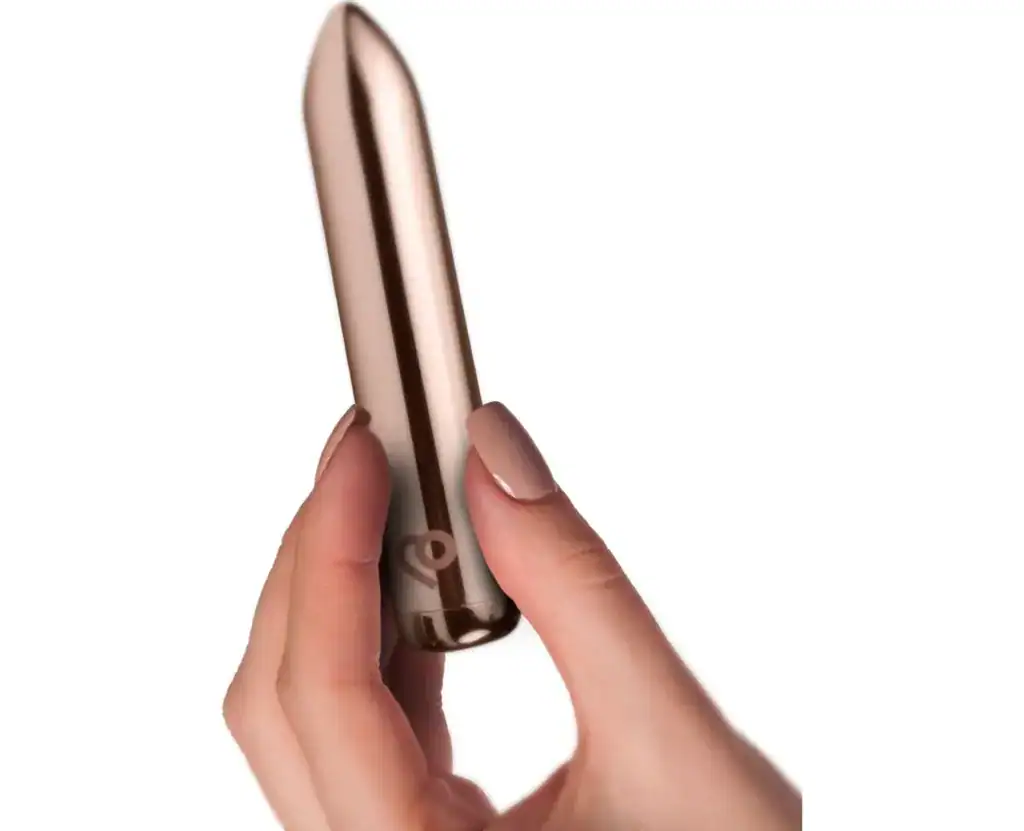 ROCKS OFF RECHARGEABLE VIBRATING BULLET GOLDEN ROSE1