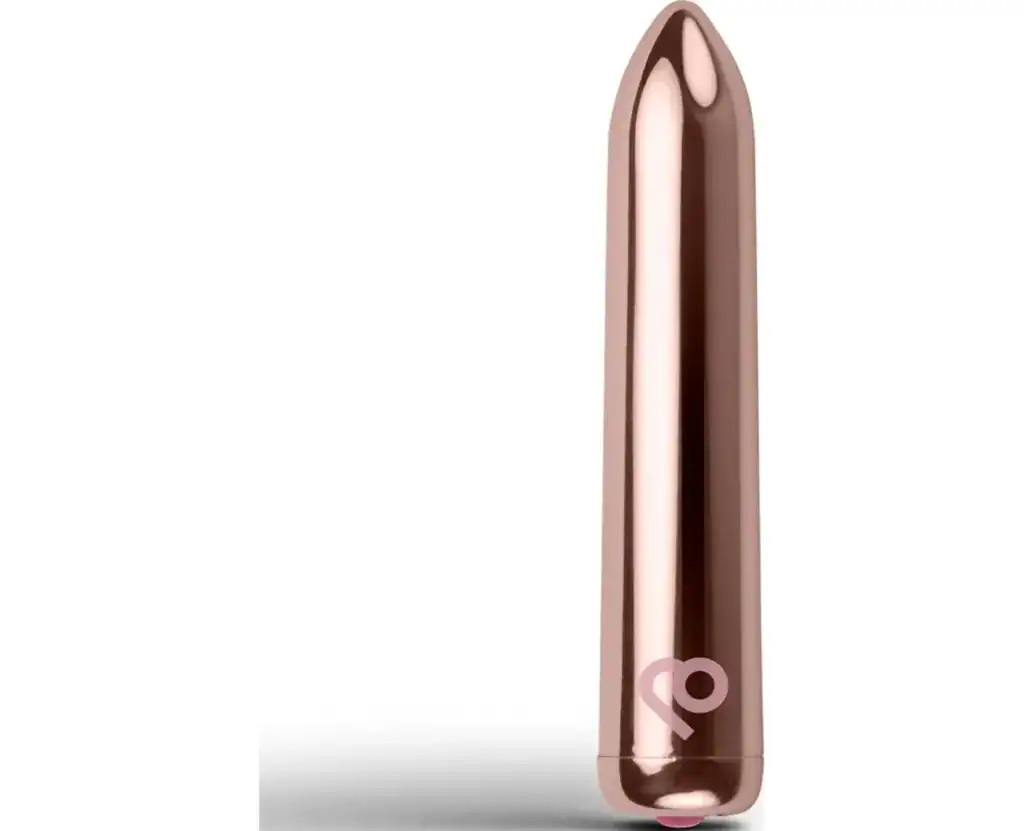 ROCKS OFF RECHARGEABLE VIBRATING BULLET GOLDEN ROSE3