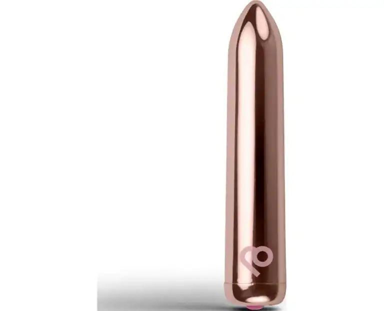 ROCKS OFF RECHARGEABLE VIBRATING BULLET GOLDEN ROSE3
