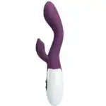 Vibrator Dublu Pretty Love Brighty, Stimulare G Spot și Clitoris, 30 Funcții – Mov11