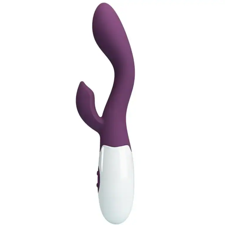Vibrator Dublu Pretty Love Brighty, Stimulare G Spot și Clitoris, 30 Funcții – Mov11