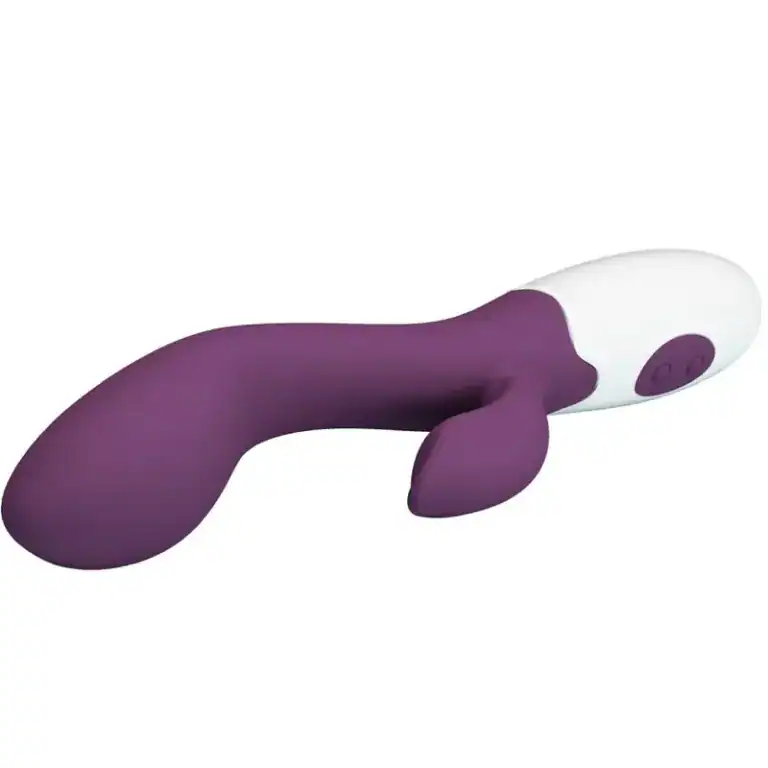 Vibrator Dublu Pretty Love Brighty, Stimulare G Spot și Clitoris, 30 Funcții – Mov2