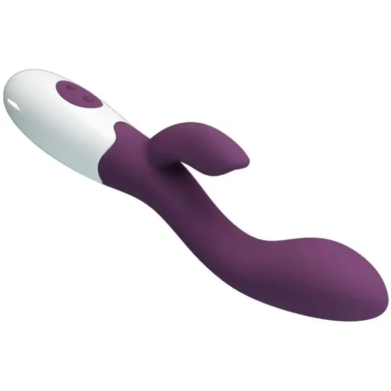 Vibrator Dublu Pretty Love Brighty, Stimulare G Spot și Clitoris, 30 Funcții – Mov4