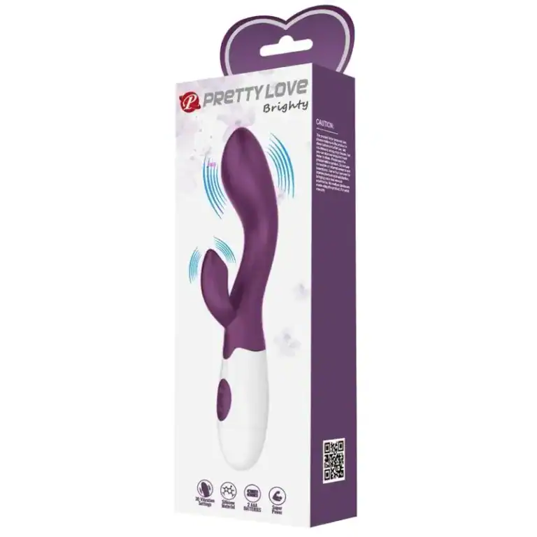 Vibrator Dublu1 Pretty Love Brighty, Stimulare G Spot și Clitoris, 30 Funcții – Mov