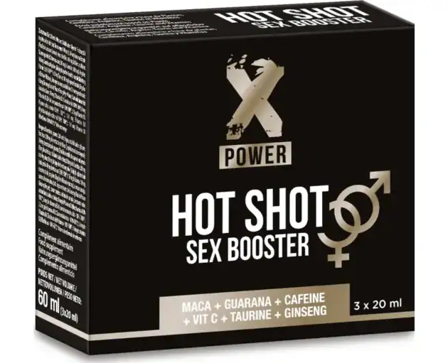X POWER HOT SHOT SEX BOOSTER INCREASE LIBIDO 3 X 20 ML