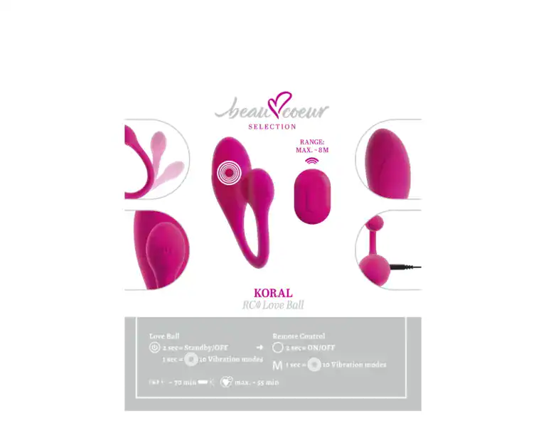 Vibrator Bilă cu Telecomandă – Koral RC Love Ball