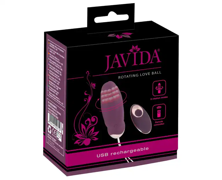 Ou Vibrator cu Rotație RC Rotating Love Ball – Javida