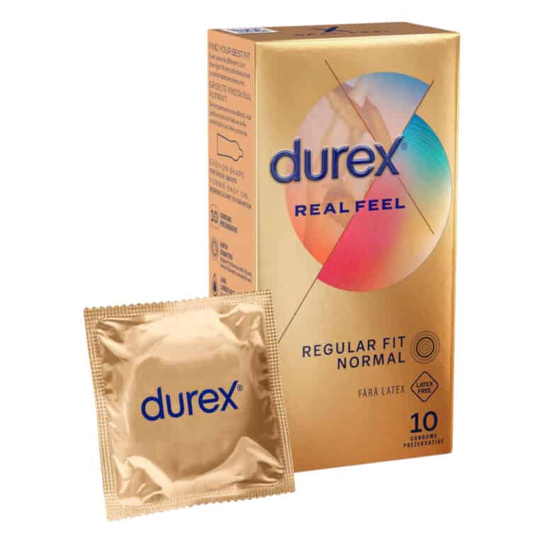 Durex Real Feel – Prezervative fără Latex (pachet de 10)
