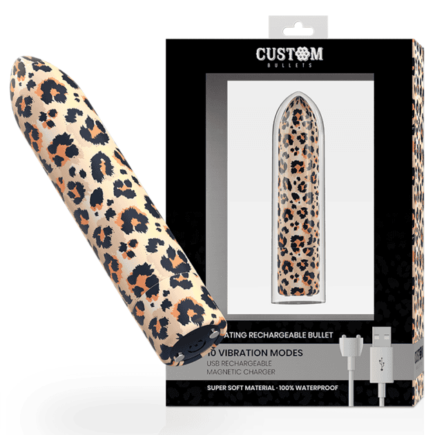 Glonț vibrator „Leopard” cu 10 niveluri de intensitate și sistem magnetic