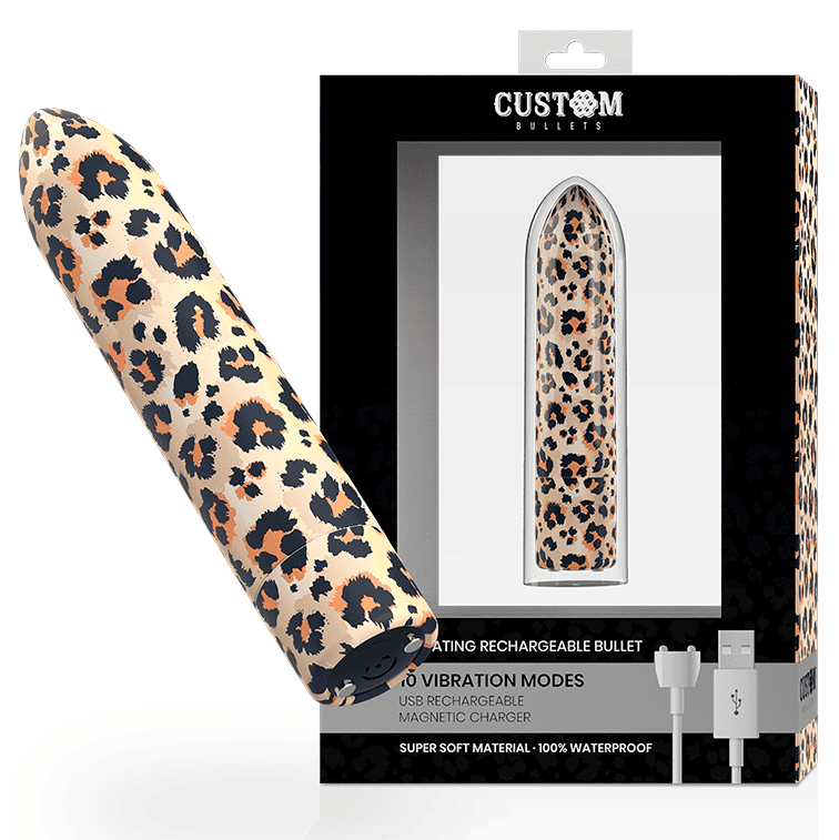 Glonț vibrator „Leopard” cu 10 niveluri de intensitate și sistem magnetic