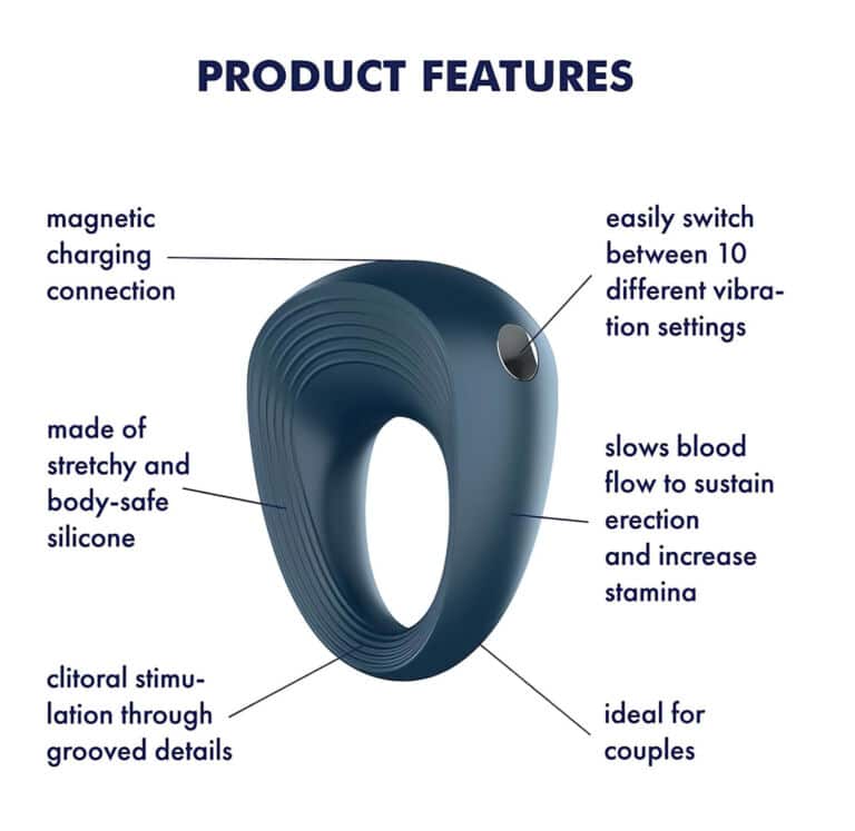 Inel pentru Penis cu Vibrații Satisfyer Power Ring – Rezistent la Apă 2
