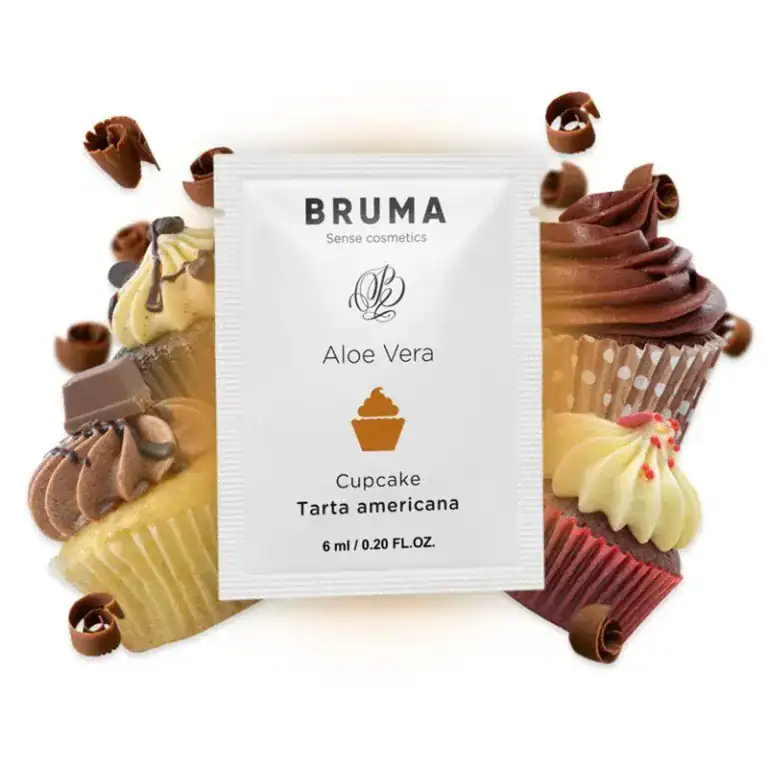 Lubrifiant pe Bază de Apă cu Aloe Vera Bruma – Aromă Cupcake, 6 ml1