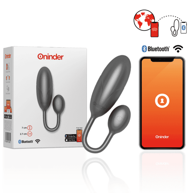 Ou Vibrator DENVER BLACK (7 x 2.7 cm), cu control prin aplicație gratuită – ONINDER