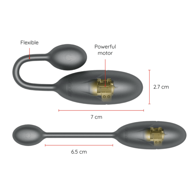 Ou Vibrator DENVER BLACK (7 x 2.7 cm), cu control prin aplicație gratuită – ONINDER2