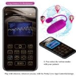 Ou Vibrator NYMPH PURPLE, cu Control prin Aplicație – PRETTY LOVE1