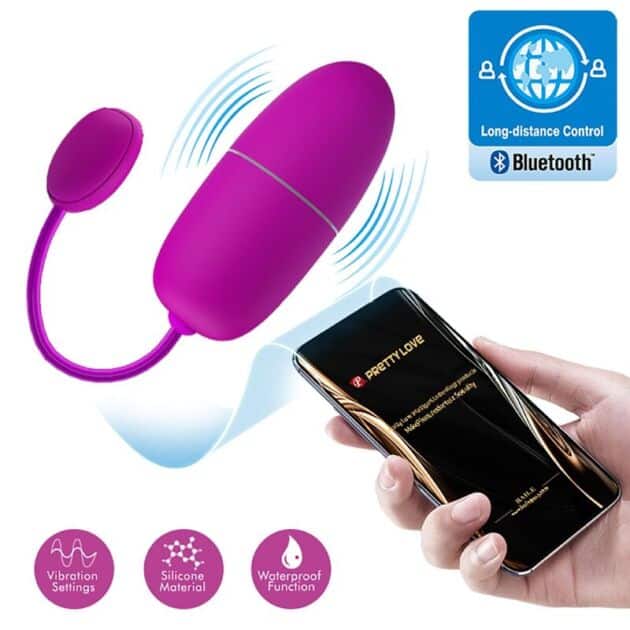 Ou Vibrator NYMPH PURPLE, cu Control prin Aplicație – PRETTY LOVE6