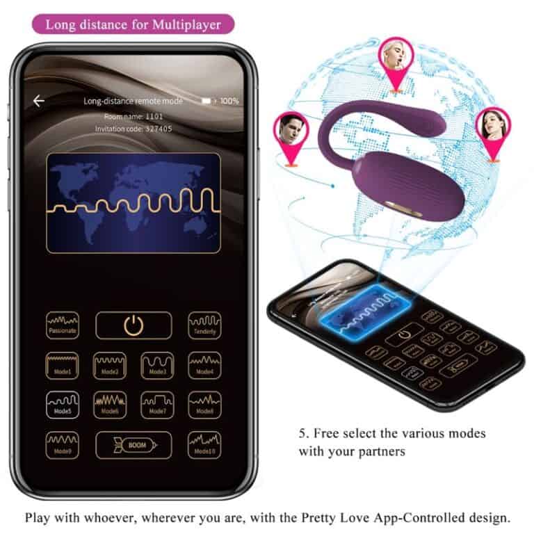 Ou Vibrator PURPLE Reîncărcabil Pretty Love Doreen – Control de la distanță5