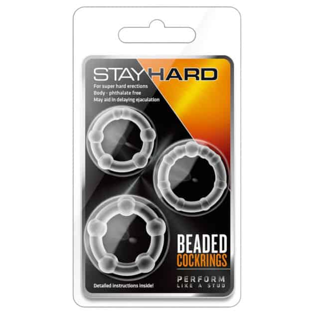 Set Variat de Inele pentru Penis (3 bucăți, Transparent) Stay Hard1