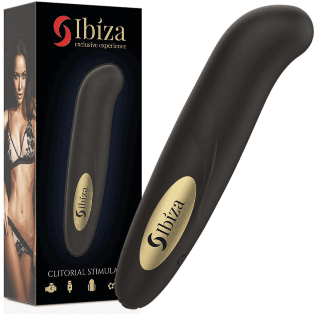 Stimulator Clitoridian IBIZA GOLDEN (13 x 2,9 cm), Reîncărcabil USB, 10 Moduri de Vibrație – IBIZA