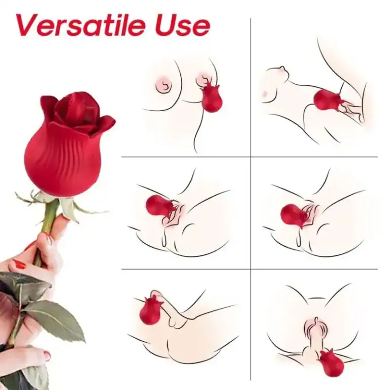 Stimulator Clitoridian Tip Trandafir Armony – Vibrații și Sucțiune, Roșu1