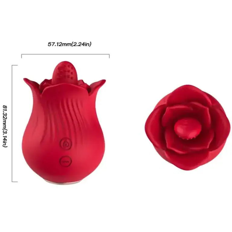 Stimulator Clitoridian Tip Trandafir Armony – Vibrații și Sucțiune, Roșu3
