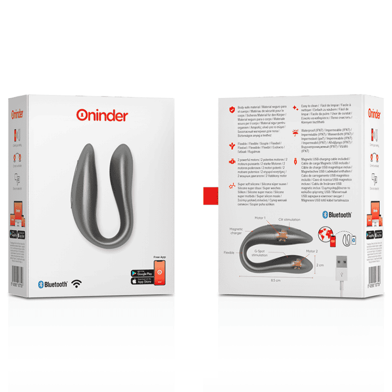 Stimulator pentru punctul G & clitoris LISBOA BLACK, cu control prin aplicație gratuită – ONINDER3