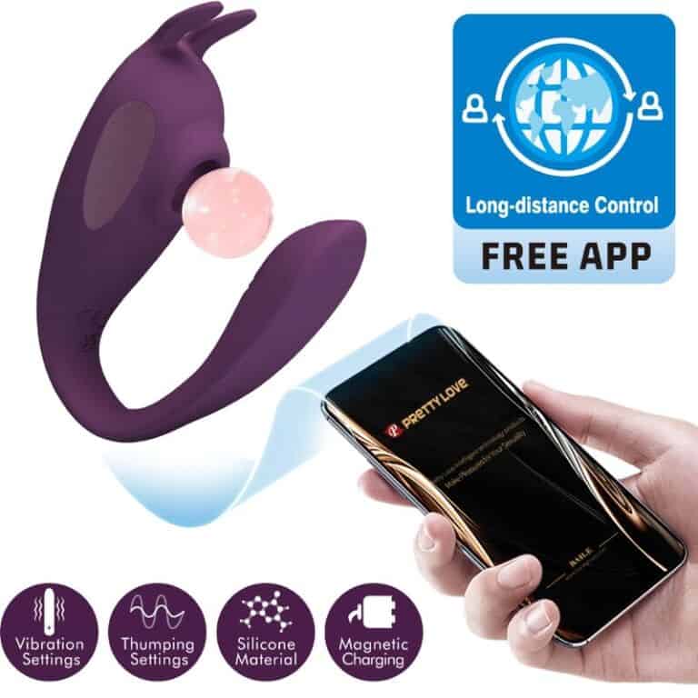 Stimulator și vibrator „Shey”, control prin aplicație (inclusiv la distanță)5