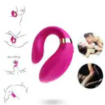Vibrator pentru Cupluri cu Telecomandă Armony Crescent – Fucsia1